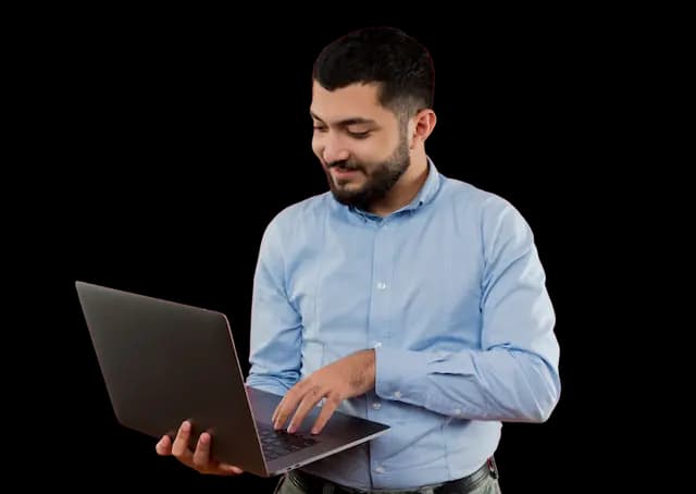 Person using laptop